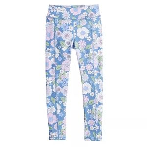Floral Blue Kids Leggings